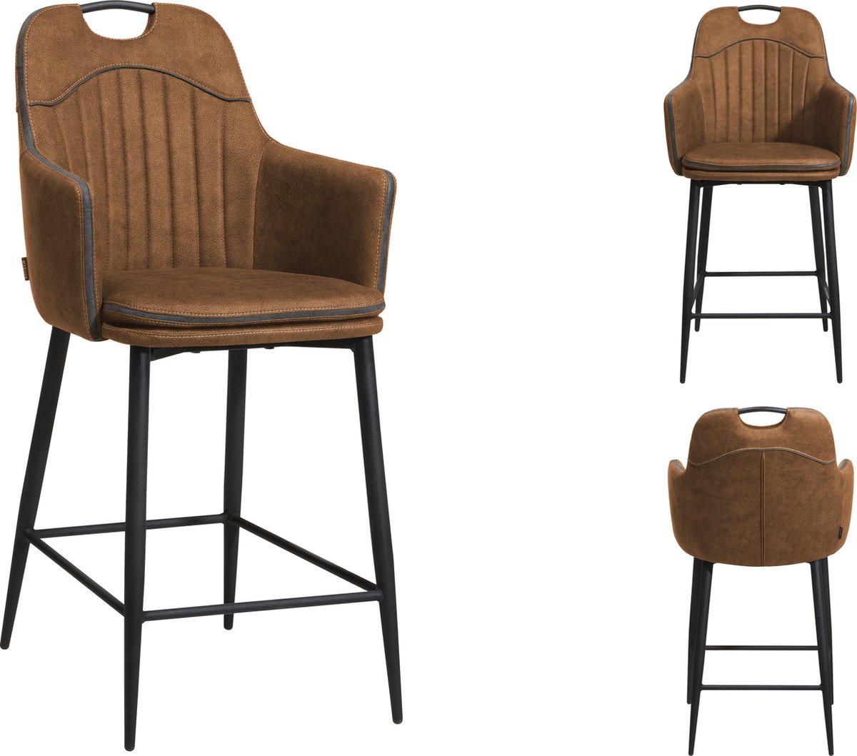 MX Sofa Barstoel Morris | kleur: Cognac | per 2 stuks