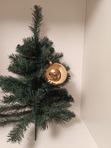 Kerstballen XL - goud - glas - glans - 8 cm - 6 stuks