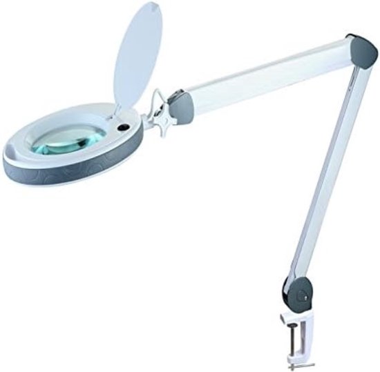 Loeplamp - 3 dioptrie - Loeplamp met tafelklem Lamp type: 2x Spaarlamp
