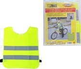 New Age Devi - Kids Veiligheidshesje - Fluorescerend Geel | One size fits all | Veiligheid & Bescherming | Perfect voor Klussen & Wegenbouw