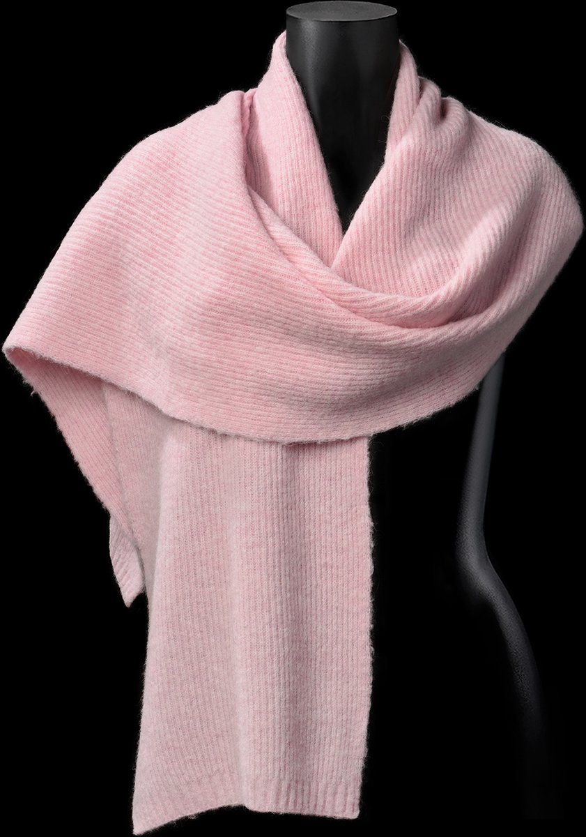 Ultrazachte gebreide sjaal roze