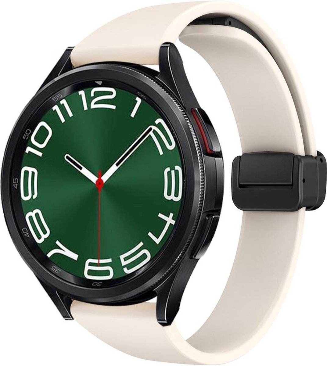 Universeel Smartwatch 20MM Bandje - Siliconen - Magneetsluiting - Beige