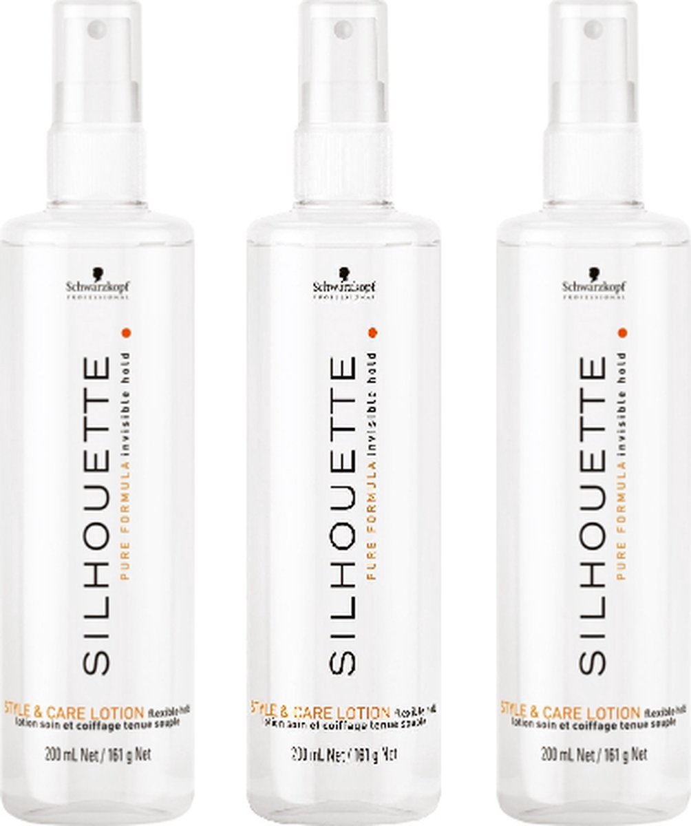 Schwarzkopf - Silhouette Styling Lotion Flexible Hold - voordeelverpakking - 3 x 200ml