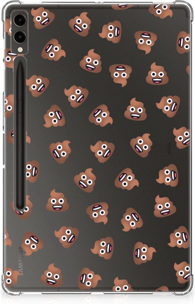 Hippe Hoes voor Samsung Galaxy Tab S9 Plus Poep Emojis
