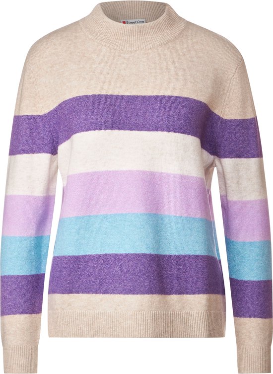 Street One striped sweater - Dames Trui - Spring Sand Melange