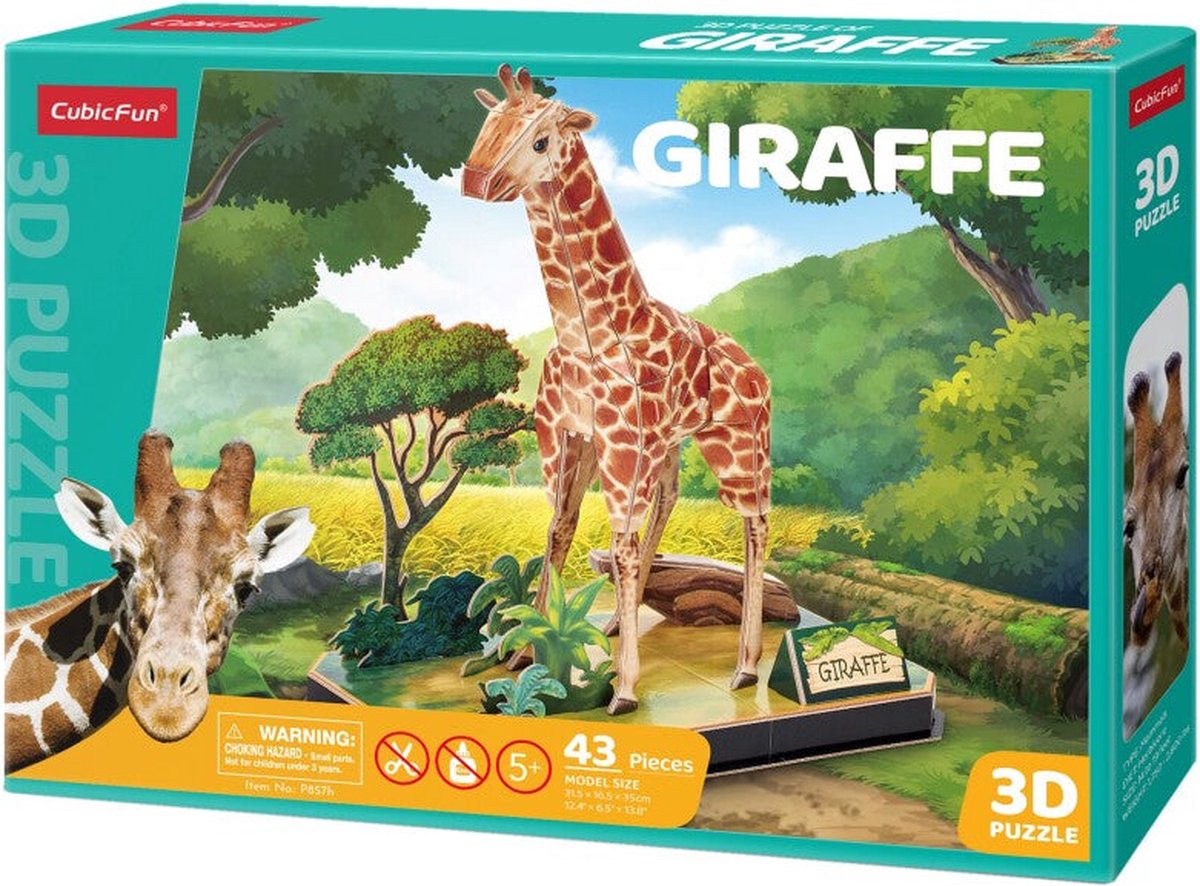 Cubic Fun 3D Puzzel Giraffe 43 Stukjes