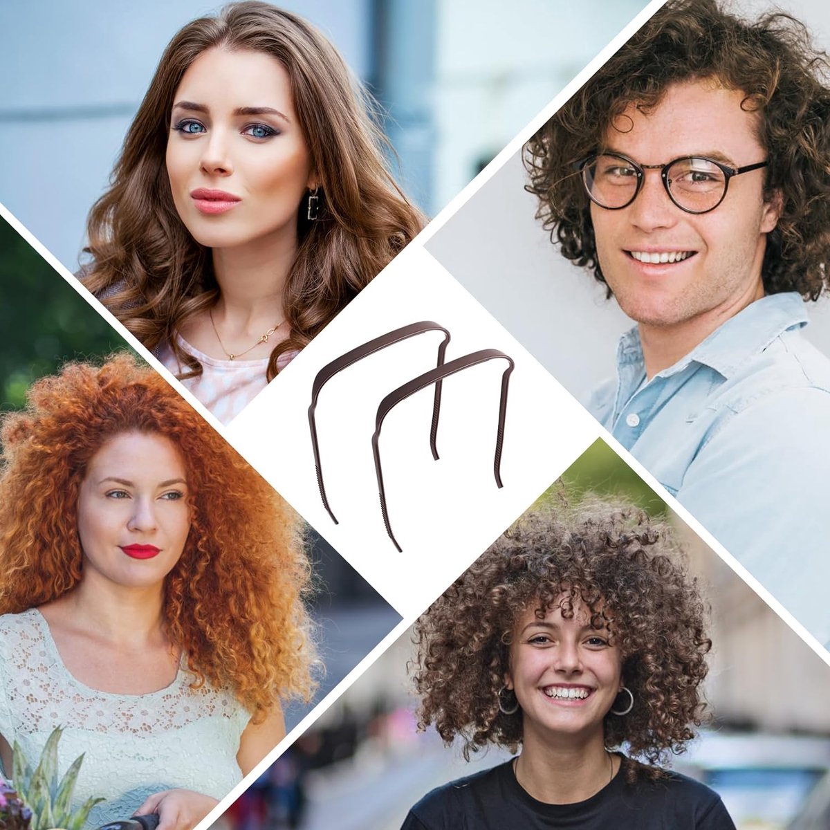 6 Stuks Plastic Haarbanden Ontworpen Voor Brillen Geen Druk Geen Hoofdpijn Comfortabele Hoofdbanden Voor Vrouwen Modieuze Dunne Hoofdbanden Antislip Z P18734601