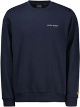 Lyle & Scott Embroidered Crew Neck Sweatshirt Truien & Vesten Heren - Sweater - Hoodie - Vest- Donkerblauw - Maat M