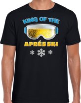Bellatio Decorations apres ski t-shirt heren - king of the apres ski - zwart - wintersport - bier XL