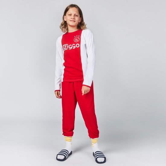 Ajax Pyjama W/R/W Ziggo maat 152 - Ajax Voetbal - Ajax Slaapkamer - Ajax Amsterdam-