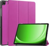 Hoesje Geschikt voor Samsung Galaxy Tab A9 Hoes Case Tablet Hoesje Tri-fold - Hoes Geschikt voor Samsung Tab A9 Hoesje Hard Cover Bookcase Hoes - Paars