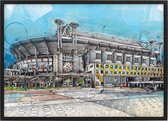 Amsterdam Arena voetbalstadion print 43x30,6 cm (A3) *ingelijst & gesigneerd