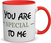 Akyol - you are special koffiemok - theemok - rood - Liefde - speciaal iemand - valentijnsdag - verjaardagscadeau - cadeau voor vriendin/vriend - 350 ML inhoud