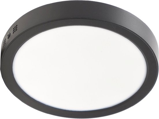 EGLO Idun-E Plafondlamp - LED - Ø 22,5 cm - Zwart/Wit