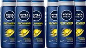 Nivea Men Douchegel XL- Power Fresh - Voordeelverpakking 6 x 400 ml