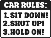 Auto tuning - raam - bumper sticker car rules - race cars