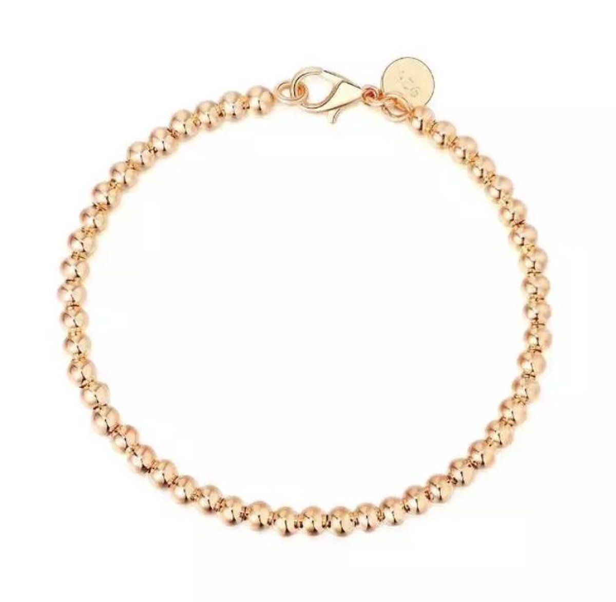 Jomide Armband roségoud kralen - 20 cm - Dames