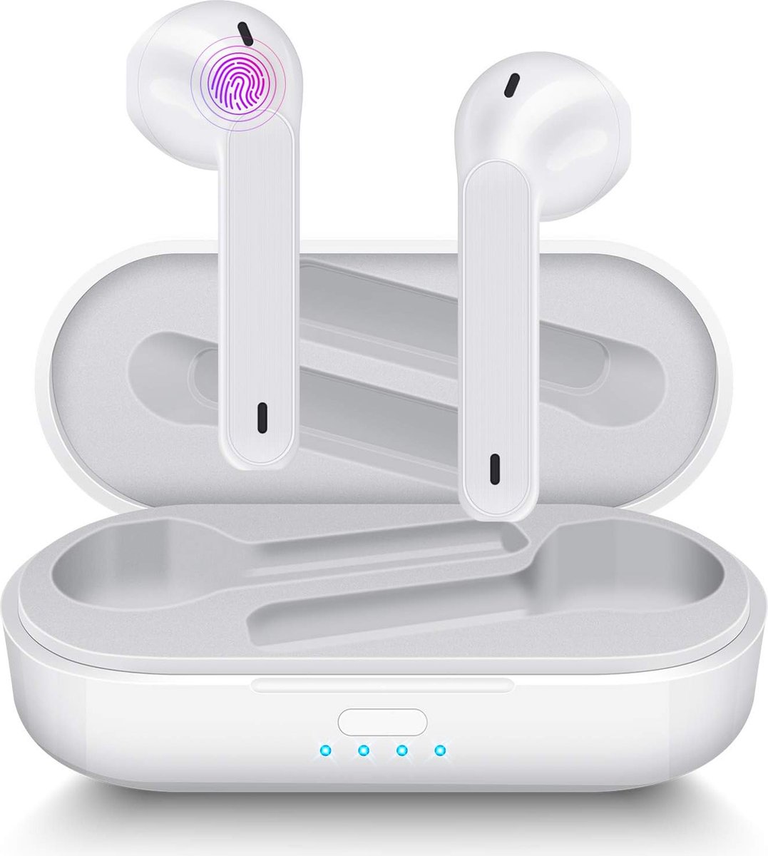 Aoslen draadloze Bluetooth 5.0 stereo-oortelefoon, IPX6 waterdicht, automatisch koppelen, voor Huawei, Xiaomi, Samsung, iPhone
