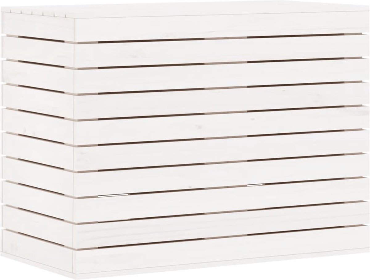 Goedkoopste vidaXL - Wasmand - 88,5x44x66 - cm - massief - grenenhout - wit
