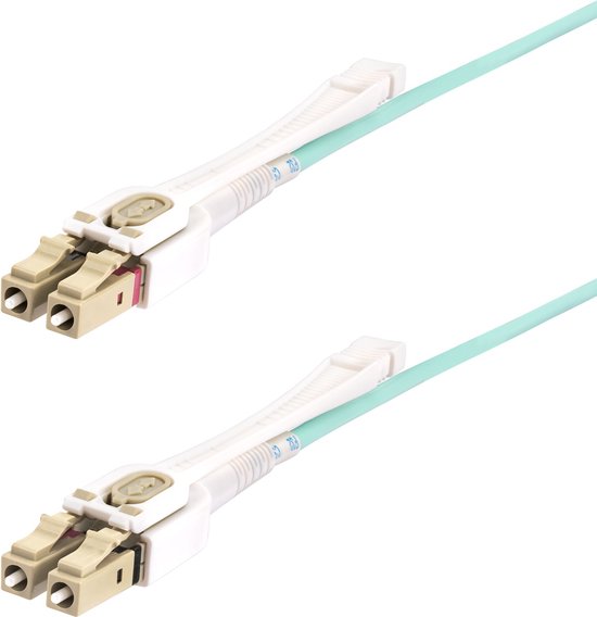 StarTech.com Câble Fibre Optique Multimode LC à LC (UPC) OM4 de 4m avec Languettes Push-Pull, 50/125µm, Réseaux 100G, Insensible à la Courbure, Faible Perte d'Insertion, Cordon LSZH (450FBLCLC4PP)