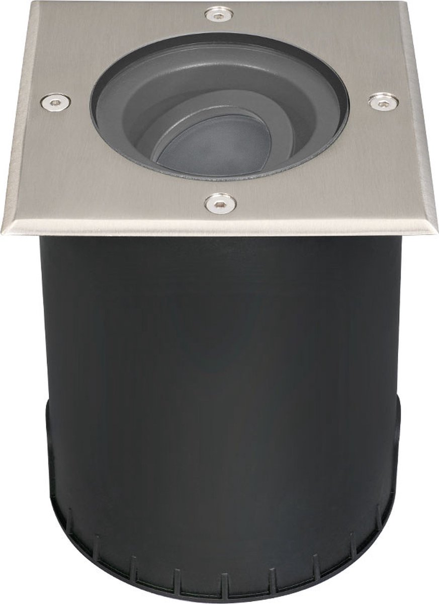 HOFTRONIC Cody LED Grondspot XL - Vierkant - Dimbaar en kantelbaar - IP67 Waterdicht - RVS - GU10 Fitting - Geschikt voor tuin, oprit en pad - LED Tuinverlichting en Padverlichting