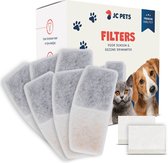 JC Pets Drinkfontein Filters - Navulling Filter voor Kattenfontein - Waterfontein Kat of Hond - 6 filters + 2 Pompfilters