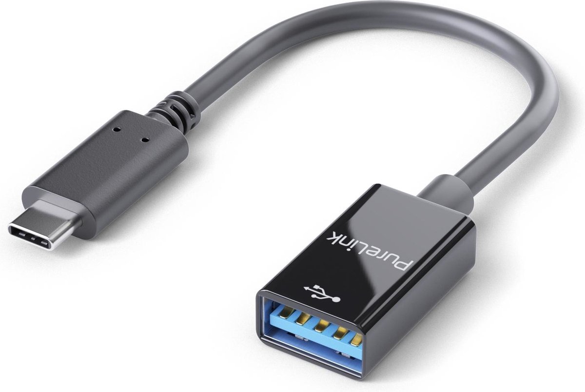 PureLink USB-C auf USB-A Adapter - USB 3.1 Gen 1 - iSerie 0,10m schwarz