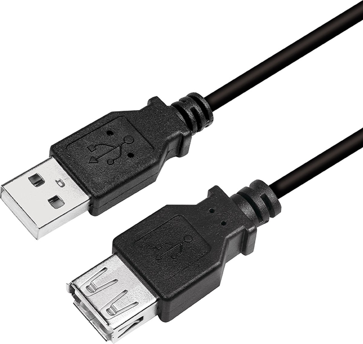 LogiLink USB 2.0-verlengkabel, zwart, 2.0 m