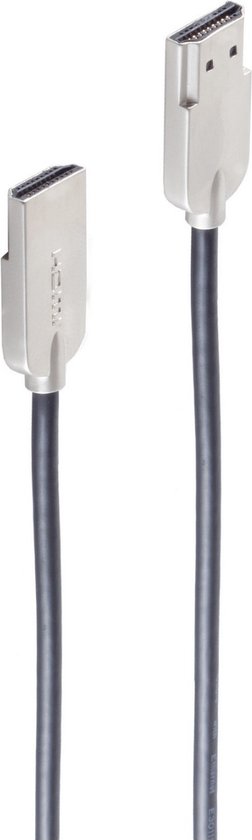 NFHK Mini HDMI 2.1-kabel, 90 graden naar boven gebogen, ultradunne HDTV 8K 4K, dunne kabel, iper, super flexibel, type A naar type C, voor HDTV-camera, 50 cm