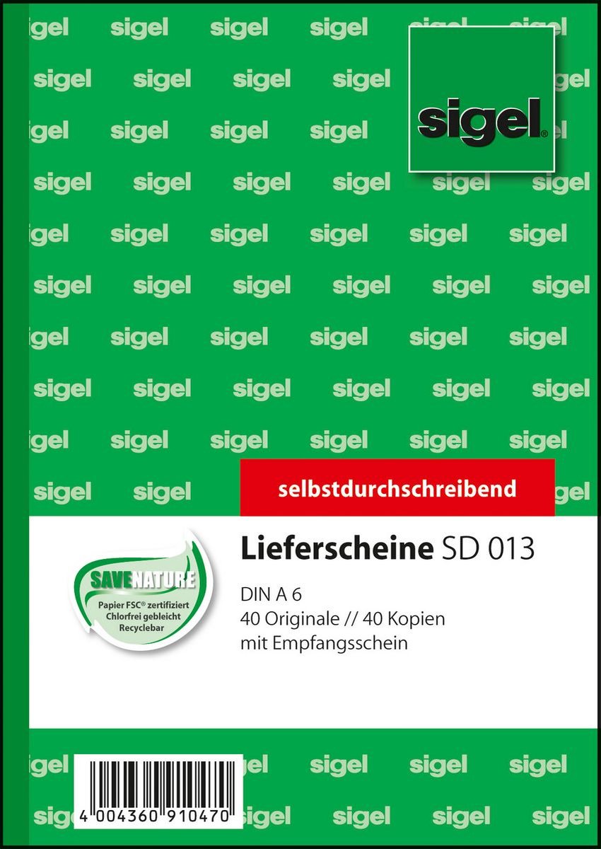 SD013 - 80 sheets - A6 - Green