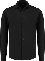 Gents - Overhemd pique zwart - Maat L