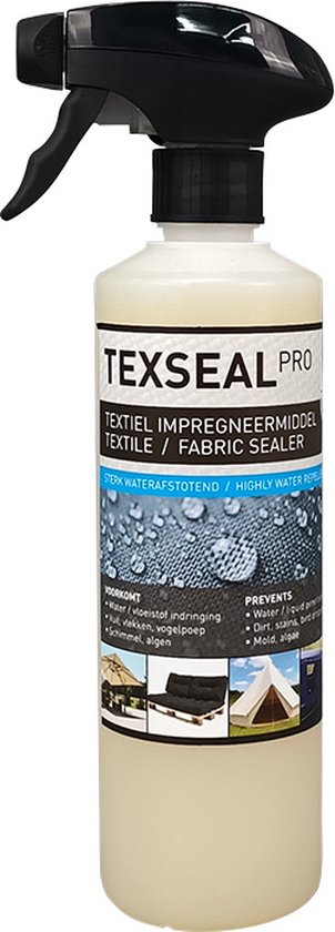 Bank impregneren - Texseal Pro - 500ml - Crep protect - Jas waterdicht maken - Waterafstotende spray - Impregneermiddel textiel - Impregneerspray textiel - Tent impregneren - Jas impregneren