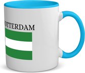 Akyol - rotterdam Spaarpot - Rotterdam - toeristen rotterdammers - groen wit groen vlag - cadeautje - kado - erasmusbrug - zuid holland - 350 ML inhoud