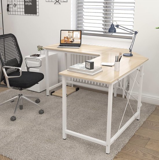 Computertafel hoekbureau in L-vorm, grote gamingtafel, L-bureau, pc ...