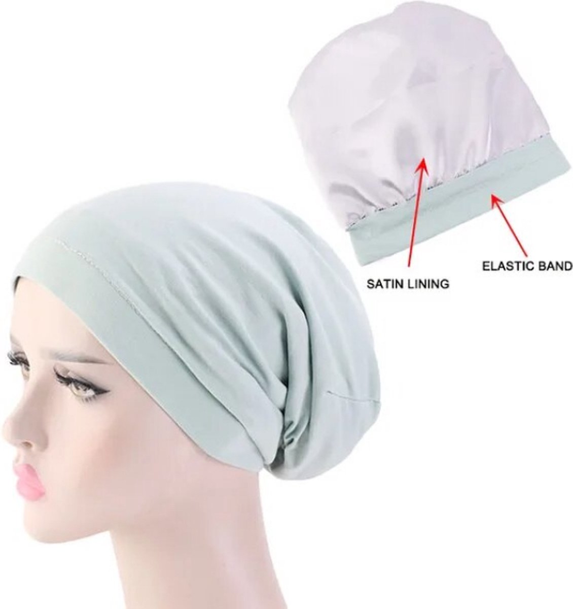Slaapmuts - Beanie slaapmuts - Beanie muts - Slouchy Beanie hoed - Chemo hoofddeksel - Slaapmuts voor mannen - Slaapmuts voor vrouwen - Multifunctionele hoofddeksel - Winter muts - Zwart
