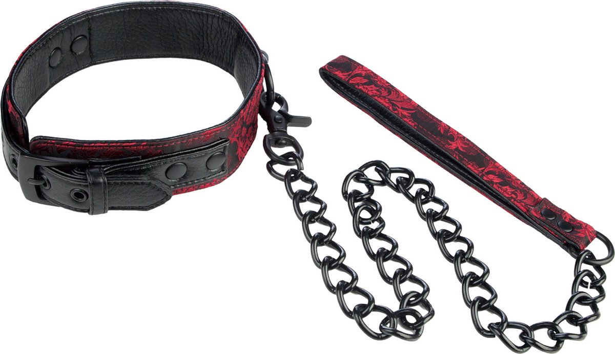 Scandal Kraag met Ketting - Zwart/Rood