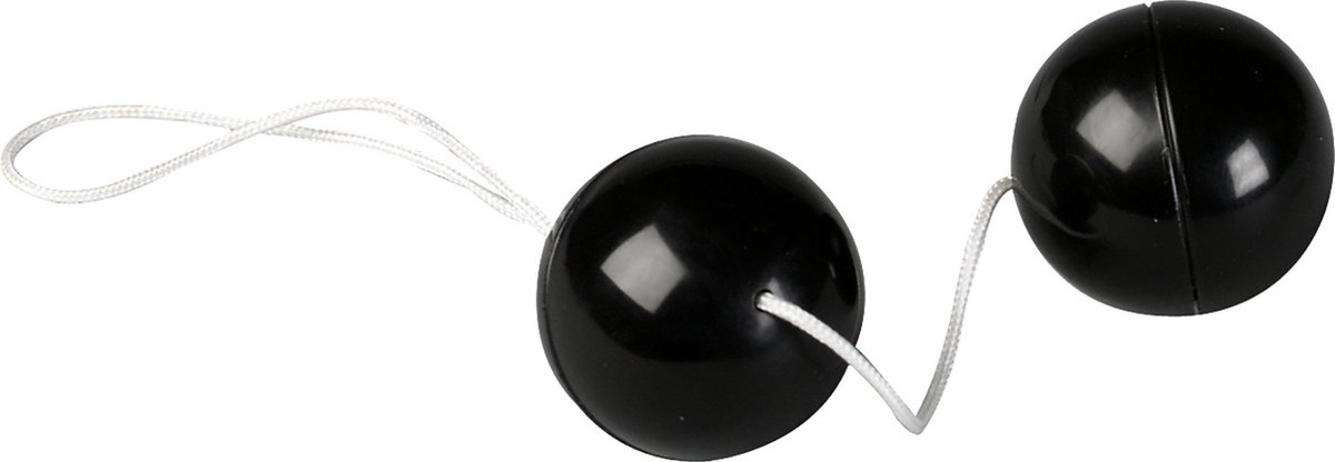 Seven Creations Duotone Balls - Vaginale Balletjes - Zwart - Ø 35 mm