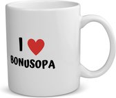 Akyol - i love bonusopa koffiemok - theemok - Opa - de liefste bonusopa - verjaardag - cadeautje voor opa - opa artikelen - kado - geschenk - 350 ML inhoud