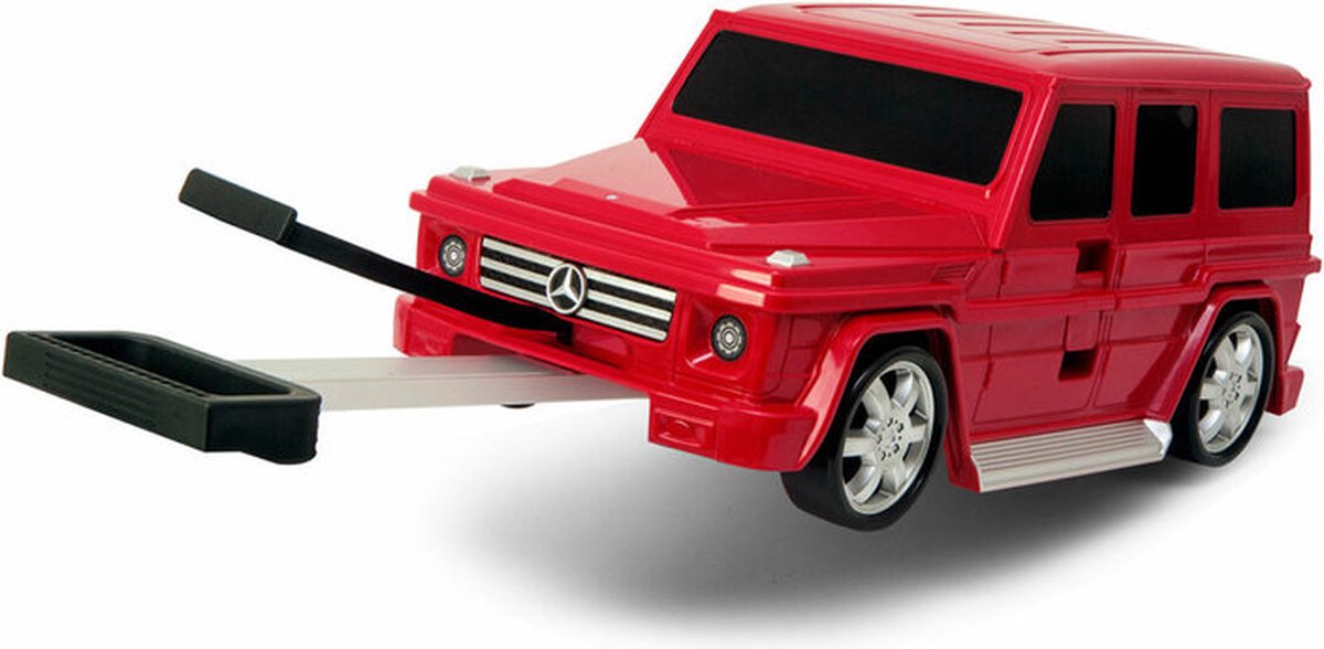 Packenger - Kindertrolley - Mercedes Benz Rood - Kinderkoffer met 4 wielen - met trekkoord - inhoud 20L