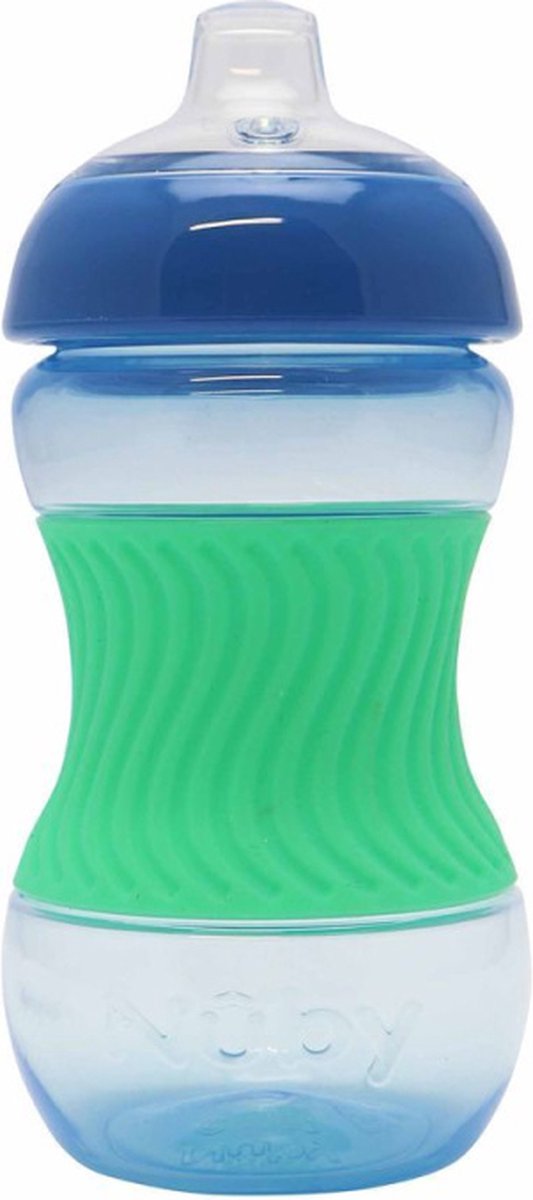 Goedkoopste Nuby Beker Mini Easy Grip Met Silicone Huls Blauw 180ml 4mnd