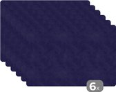 Placemats - Leer - Blauw - Keuken - Placemat - 45x30 cm - 6 stuks - Bakken - Tafelonderzetter