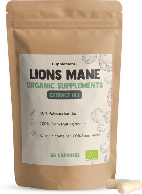 Sunbear Health Organic Lion's Mane Extract 12:1 - 100g Powder For Brain & Nervous System Support