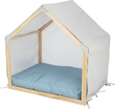 Trixie tente de lit pour chien lias bois sable / bleu 88x61x89 cm