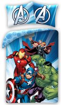 Bol.com Marvel Avengers Dekbedovertrek Team Power - Eenpersoons - 140 x 200 cm - Katoen aanbieding