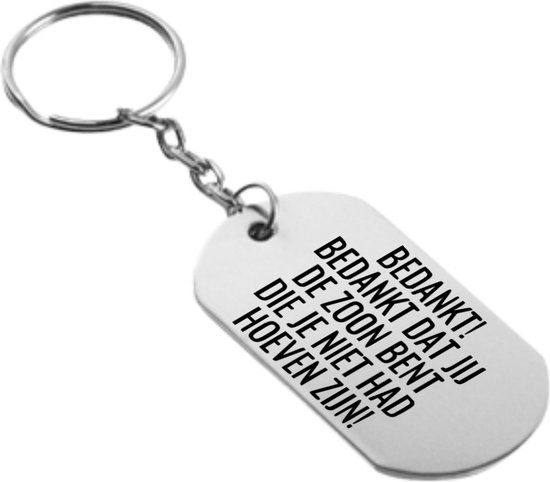 Akyol - merci ! merci d'être le fils que tu n'étais pas obligé d'être ! porte-clés - Amour - cadeau - cadeau anniversaire - anniversaire - cadeau pour fils - cadeau - cadeau - cadeau - cadeau - articles fils - 54 x 29mm