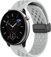 Siliconen bandje - geschikt voor Samsung Galaxy Watch 6 (Classic) / Watch 5 (Pro) / Watch 4 (Classic) / Watch 3 41 mm / Active / Active 2 / Watch 42 mm - grijs