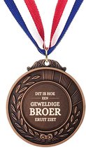 Akyol - dit is hoe een geweldige broer eruit ziet medaille bronskleuring - Broer - familie - cadeau