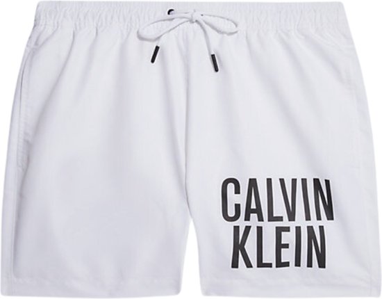 Calvin Klein Medium Drawstring Heren Zwembroek - Wit