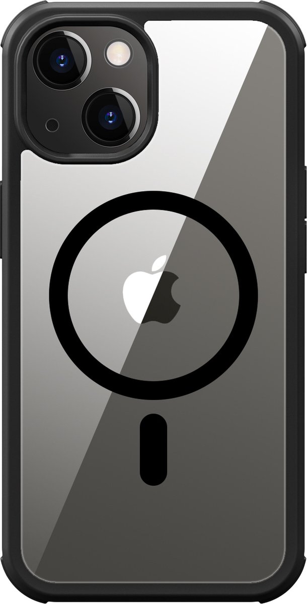 Full Cover MagSafe Bumper - Gehard Glas/PC - Zwart - Apple iPhone 15 Pro Max