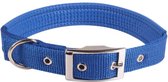 Nobleza Hondenhalsband met gesp blauw - Halsband hond met gesp en zachte voering - Lengte 60 cm - Maat M - Blauw